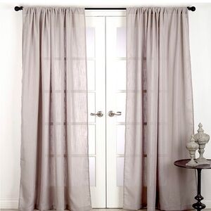 SARO LIFESTYLE $194 Nali 4 Panels Taupe Curtains 96” x 54” Drapes NEW
